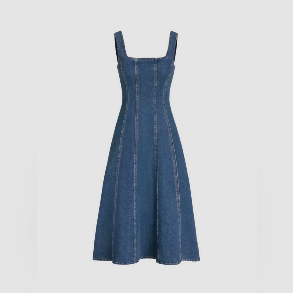 🆕CIDER Denim Corset Top Denim Dress, Size XXS
